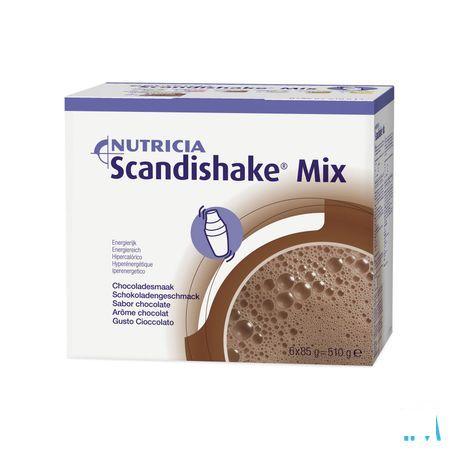 Scandishake Mix Chocola Zakje 6x85 gr  -  Nutricia