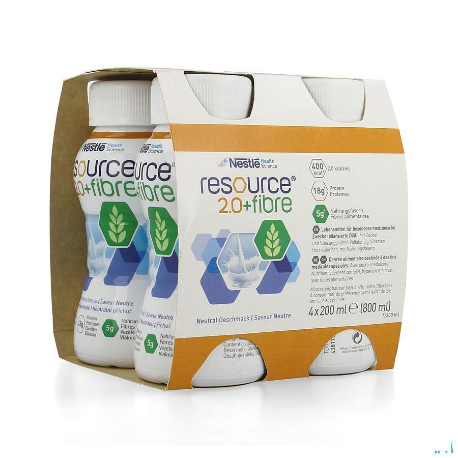 Resource 2.0 Fibre Neutraal 4x200 ml 12100792  -  Nestle