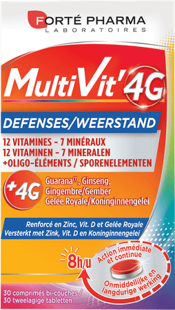 Multivit' 4g Weerstand Tabletten 30  -  Forte Pharma