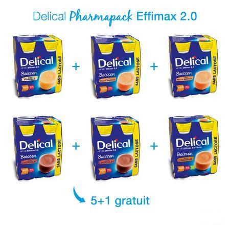 Delical Pharmapack Effimax 2.0 5 + 1x(4x200 ml)  -  Bs Nutrition