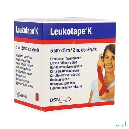 Leukotape K Bande Adh Elast Rouge 5,0Cm x 5M 1