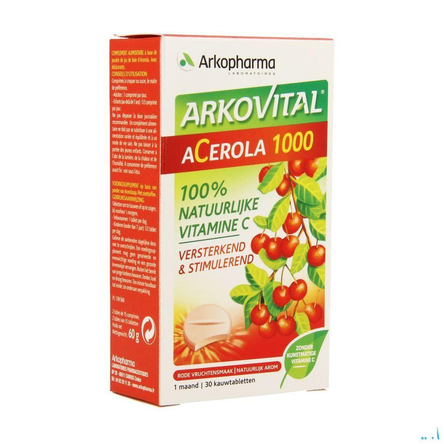 Arkovital Acerola 1000 Tube Comprimes 2x15  -  Arkopharma