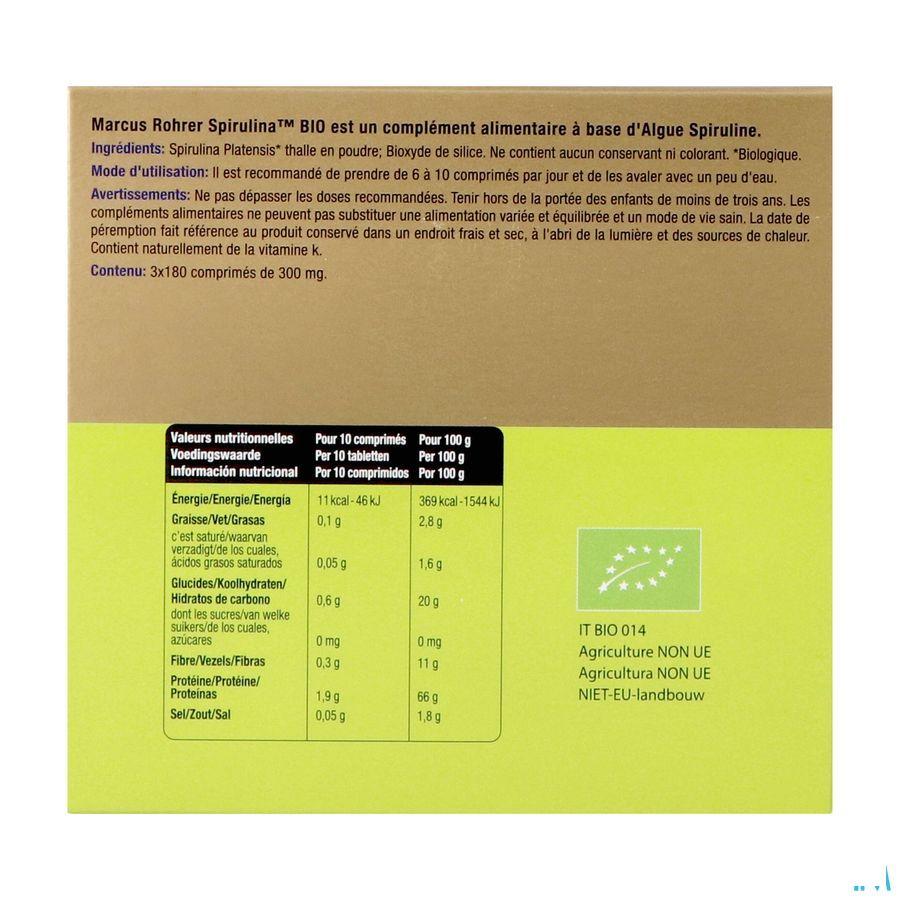 Marcus Rohrer Spirulina Tabletten 3x180 Bio