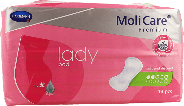 Molicare Premium Lady Pad 2 Drops 26,5X11Cm 14  -  Hartmann