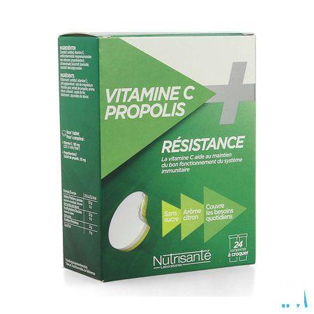 Vitamine C + propolis Kauwtabletten Tube 2x12  -  Nutrisante