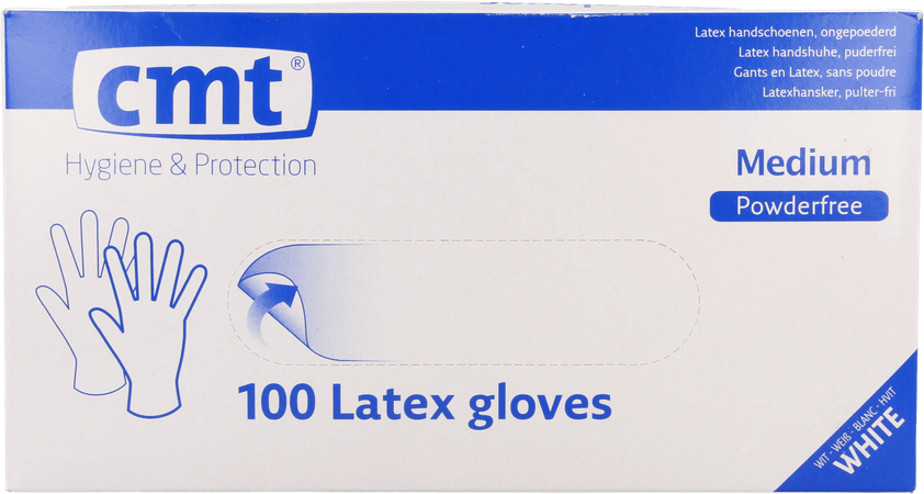 Cmt Handschoenen Latex Wit Pf L 100  -  Infinity Pharma