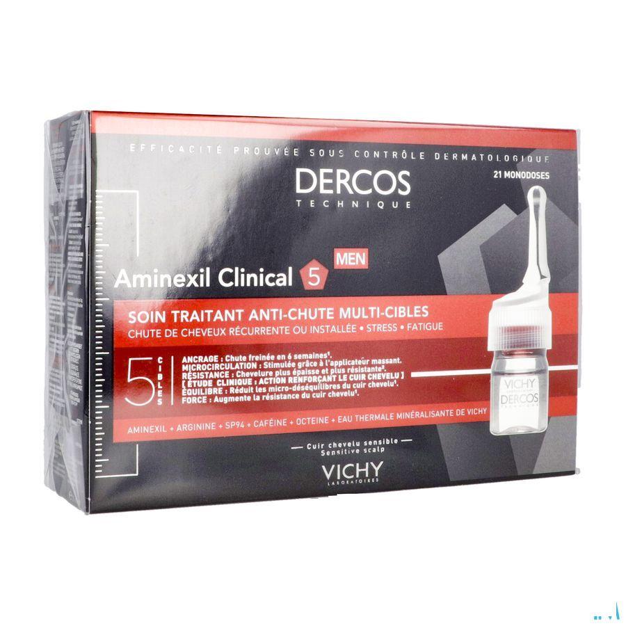 Vichy Dercos Aminexil Clinical 5 Men Ampullen 21x6 ml  -  Vichy