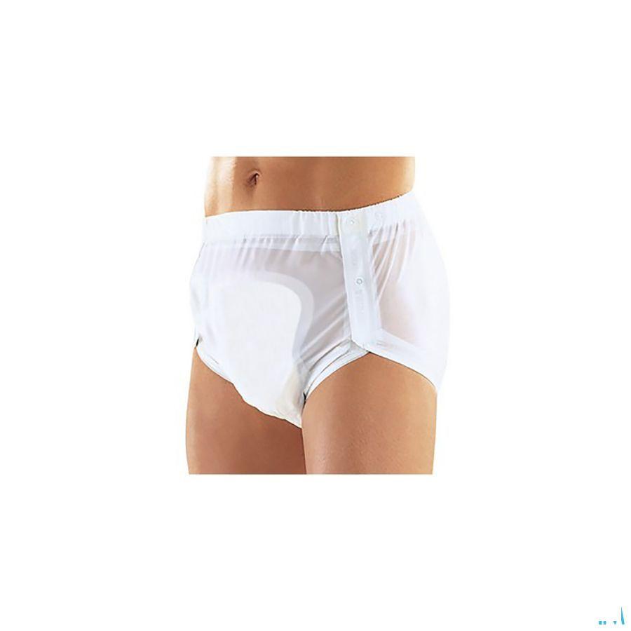 Suprima 1250 Slip Pvc Breed Drukknopen Pl Wit M  -  Bota