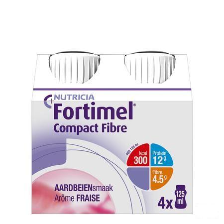 Fortimel Compact Fibre Fraise 4x125 ml  -  Nutricia