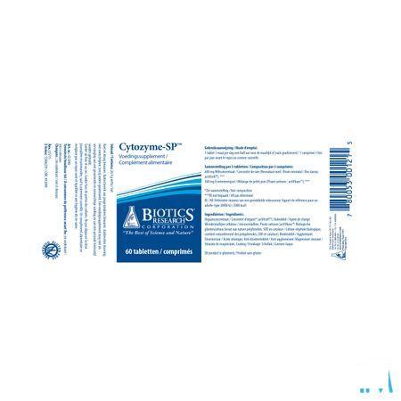 Biotics Cytozyme-SP 60 tabletten  -  Energetica Natura