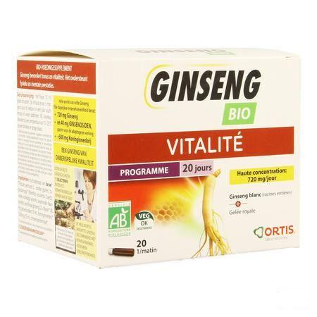 Ortis Ginseng Bio 20x15 ml  -  Ortis