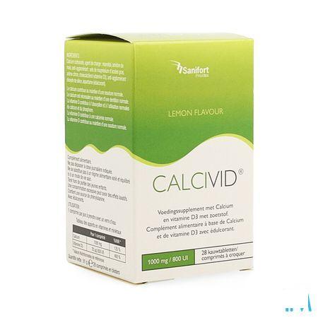 Calcivid 1000 mg/800IELemon Chew 28 