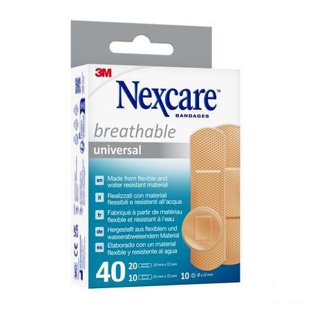 Nexcare 3M Breathable Univer. Strips 40 N0340As  -  3M