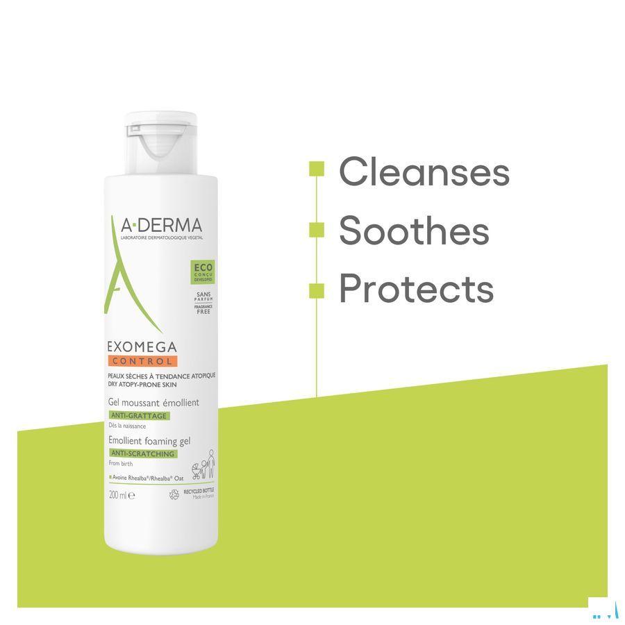 Aderma Exomega Control Emol. Schuimende Gel 200 ml  -  Aderma Benelux
