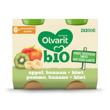 Olvarit Bio Pomme Banane Kiwi 6M 2X200G  -  Nutricia