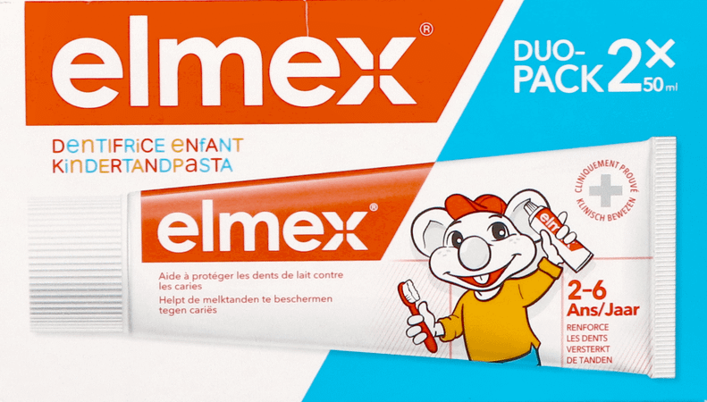 Elmex Dentifrice Enfant 2-6 Ans 2X50 ml