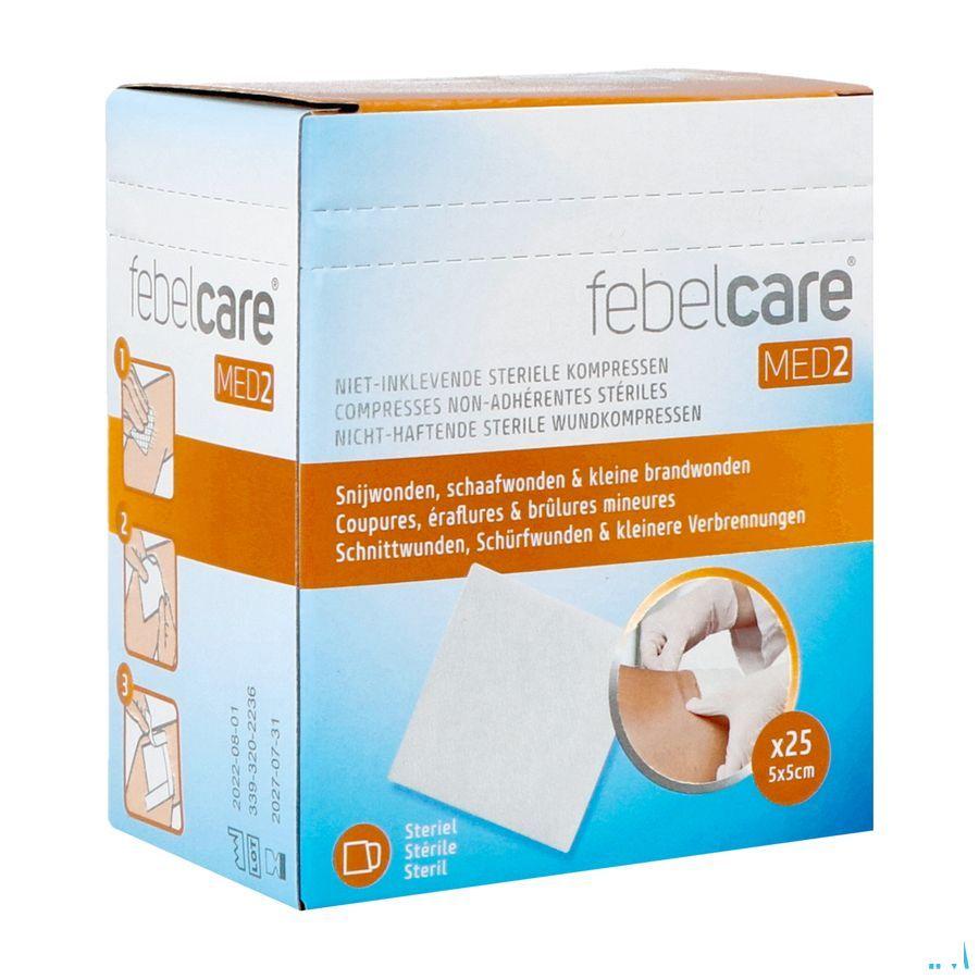 Febelcare Med2 Komp.n-inkl. Ster. 5,0x 5,0cm 25x1