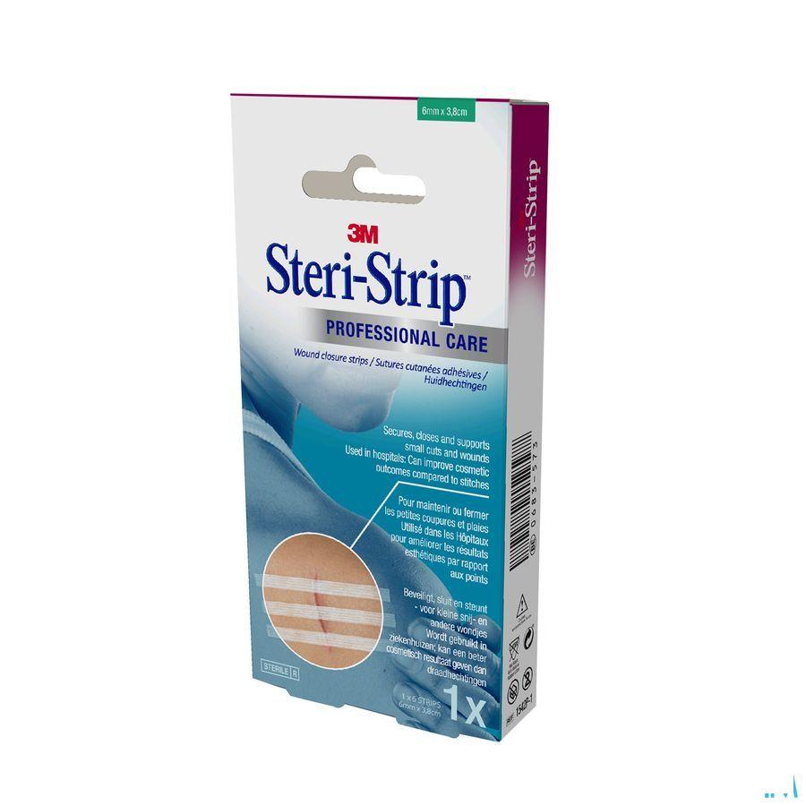Steri-strip 3m Ster 6,0mmx 38mm Doos 1x 6 1542p-1  -  3M