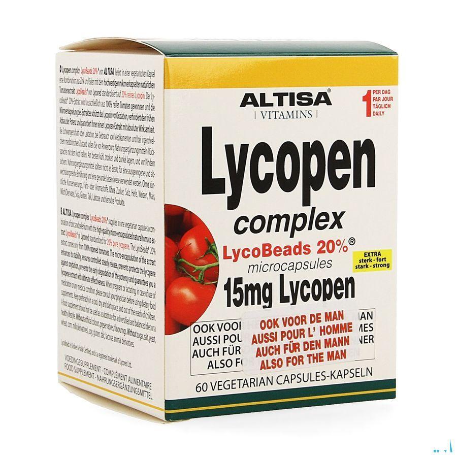 Altisa Lycopen Complex 15 mg + Se + Zn V-Capsule 60  -  Dieximport