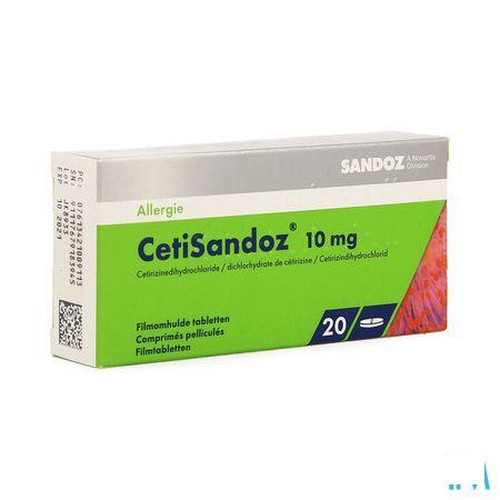 Cetirizine Sandoz Tabletten 20 X 10 mg