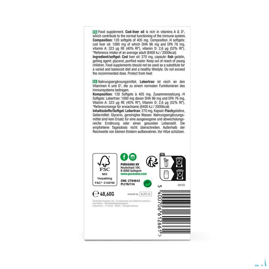 Purasana Huile Foie De Morue Capsule 120