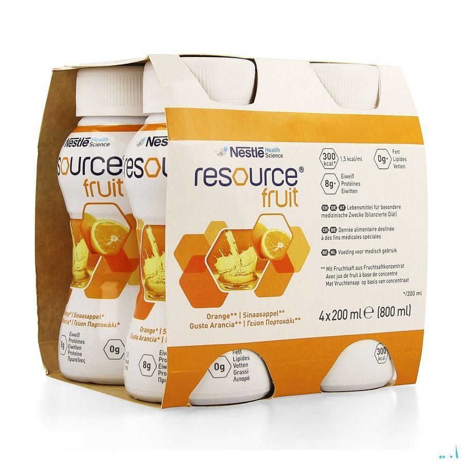 Resource Fruit Orange 4x200 ml 12415272  -  Nestle