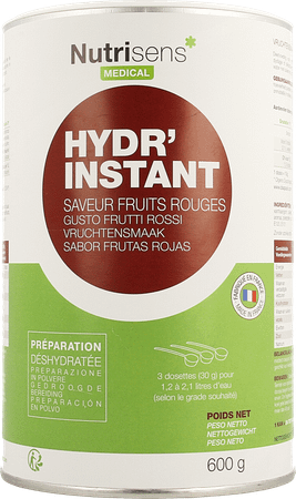 Hydr'instant Rode Vruchten 600 gr  -  Nutrisens Medical