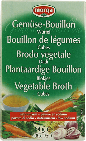 Morga Bouillonblokje zonder zout Bio 8x8g  -  Revogan