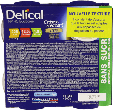 Delical Creme Dessert Hp-hc Cafe S S 4x1  -  Bs Nutrition