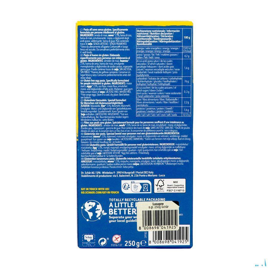 Schar Lasagne 250g 3271 Revogan