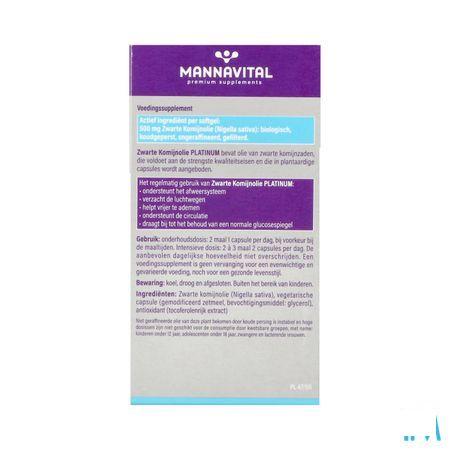 Mannavital Omega 3 Zwarte Komijnolie V-Caps 120