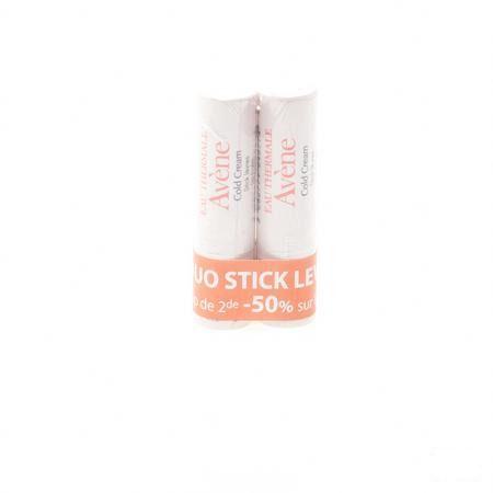 Avene Duo Stick Levres Cold Cream 2x4g  -  Avene