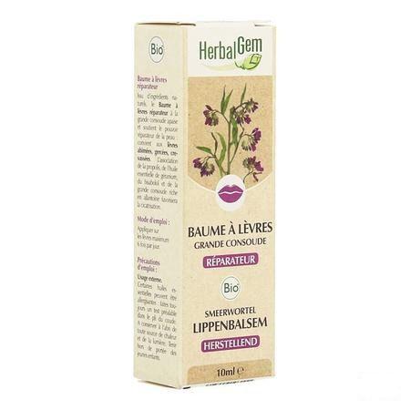 Herbalgem Baume Levre Consoude Bio 10 ml  -  Herbalgem