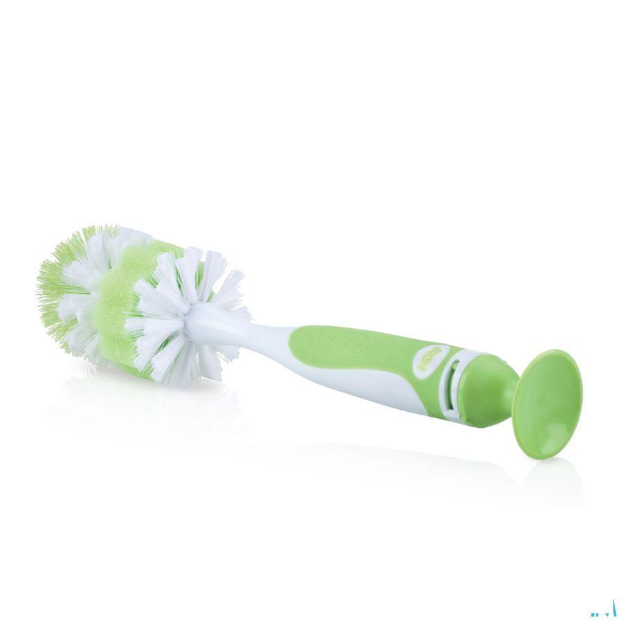 Nuby Flessenborstel Met Kleinere Speenborstel En Zuignap  -  New Valmar