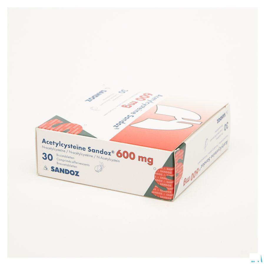 Acetylcysteine Sandoz 600 mg Cpr Eff. 30