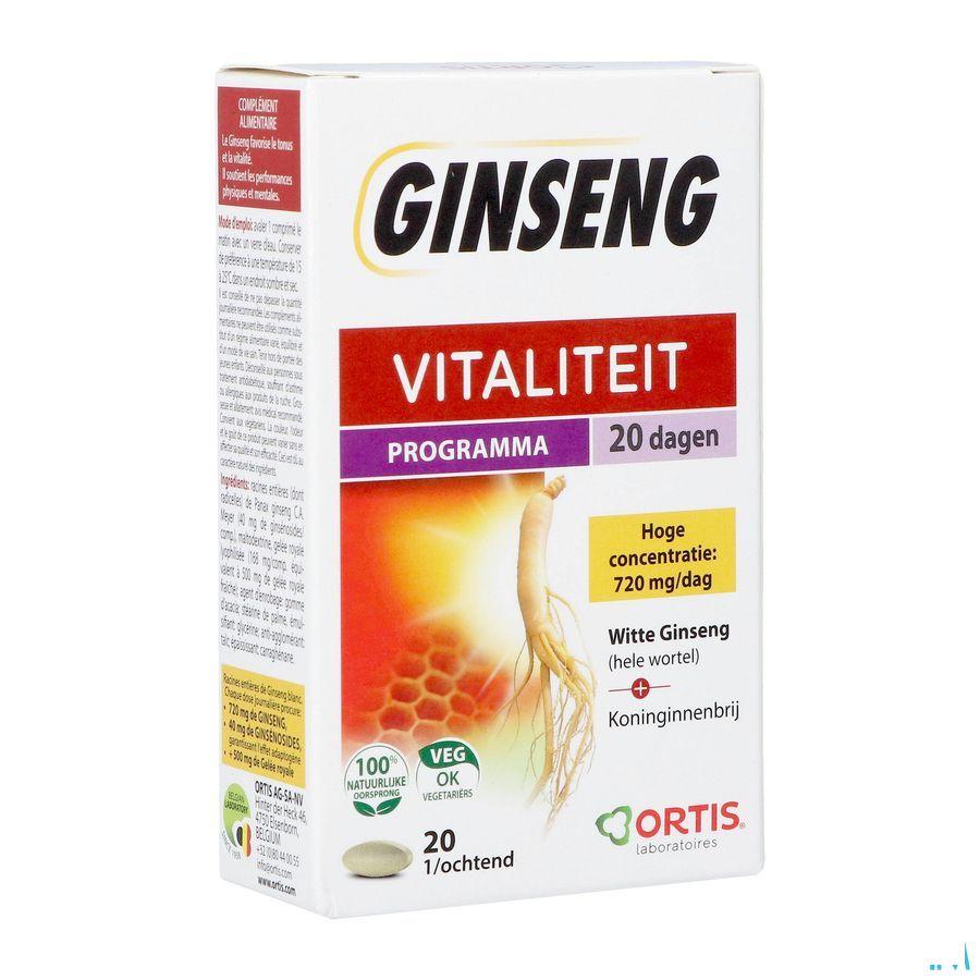 Ortis Vitalite Ginseng 20 Comp 20  -  Ortis