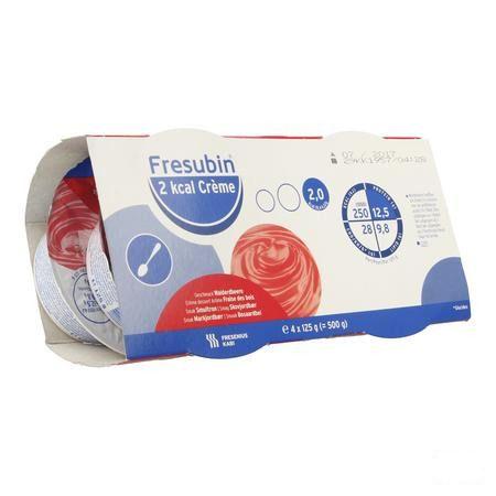 Fresubin 2kcal Creme Fraise Pot 4x125 gr  -  Fresenius