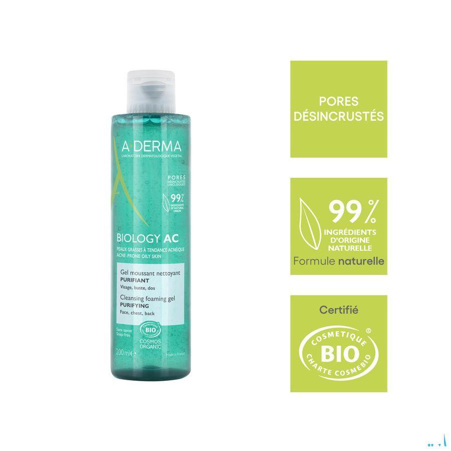 Aderma Biology Ac Zuiv. Schuim.Reinig.Gel 200 ml