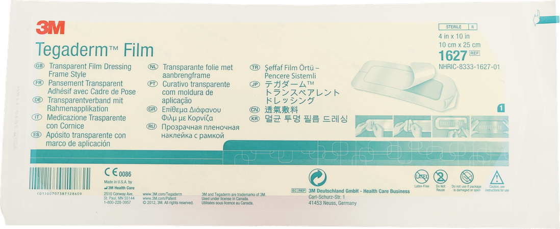 Tegaderm 3m Transp 10x25cm 1 1627  -  3M