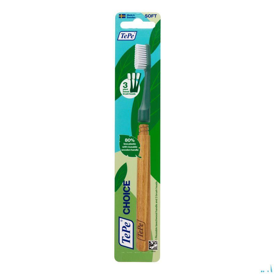 Tepe Choice Regular Soft Groen Tandenborstel+3Kop.