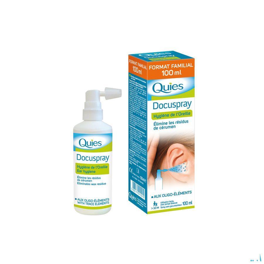 Quies Docuspray Hygiene Oreille sans gaz Spray 100 ml  -  Quies