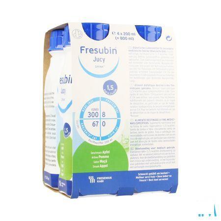 Fresubin Jucy Drink Pomme Easy Bottle 4x200 ml  -  Fresenius