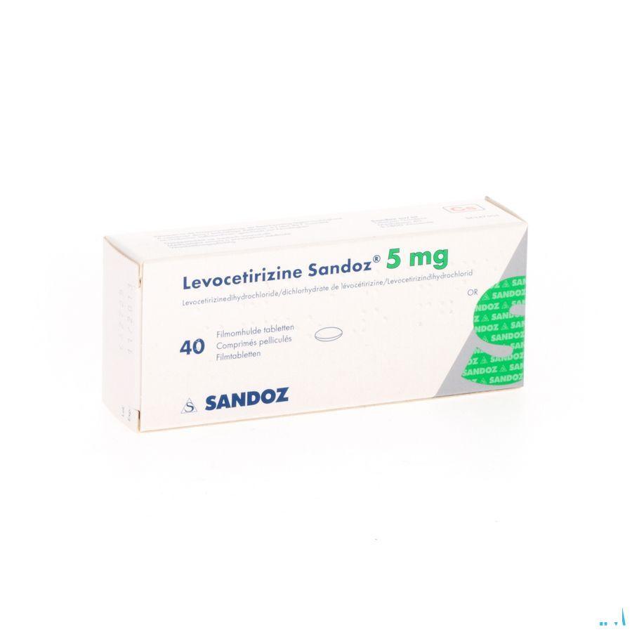 Levocetirizine Sandoz 5 mg Tabletten Enrob. 40 X 5 mg
