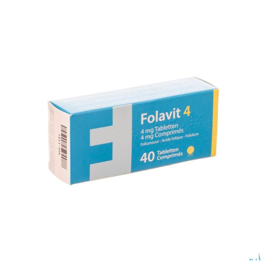 Folavit 4 4 mg Tabletten 40 X 4 mg  -  Kela Pharma