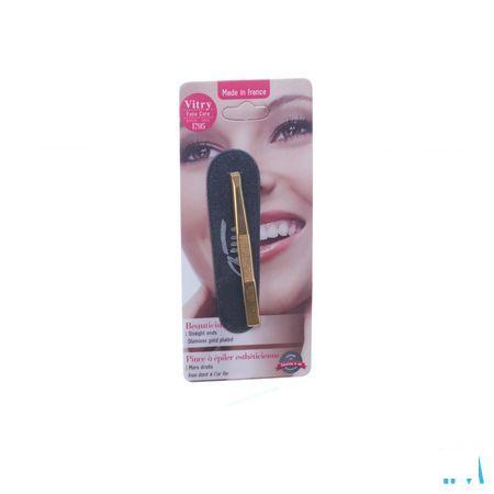 Vitry Prestige Pince Epiler Droit Inox 4012  -  Vitry