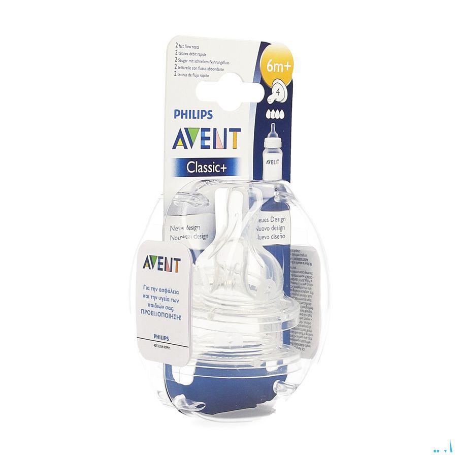 Philips Avent Tetine Fast 4trous 2 Scf634/27  -  Bomedys