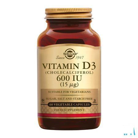Solgar Vitamin D-3 15mcg/600IEV-Capsule 60  -  Solgar Vitamins