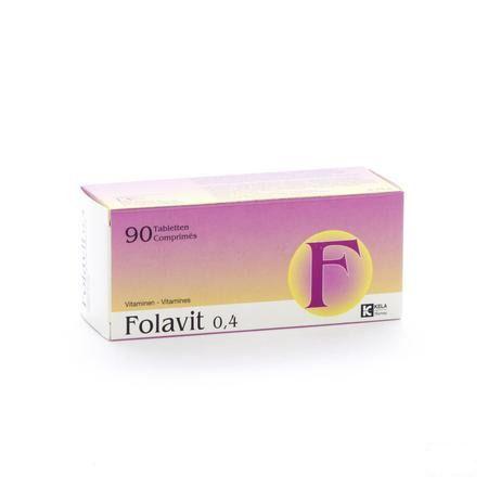 Folavit 0,4 mg Comprimes 90 X 0,4 mg 3761517  -  Kela Pharma