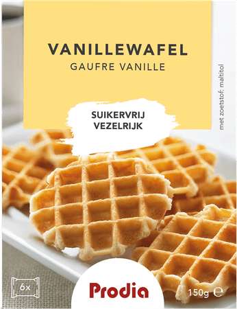 Prodia Wafel Vanille + Zoetstof 150 gr 5687  -  Revogan