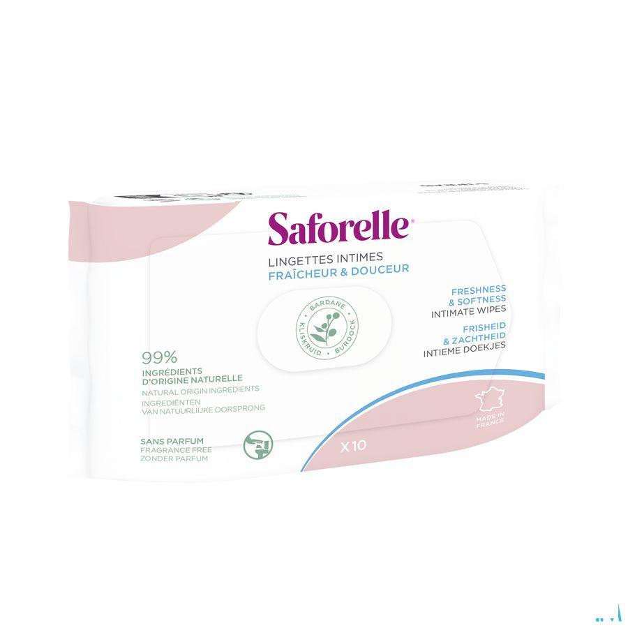 Saforelle Lingettes Flushable Pocket 10